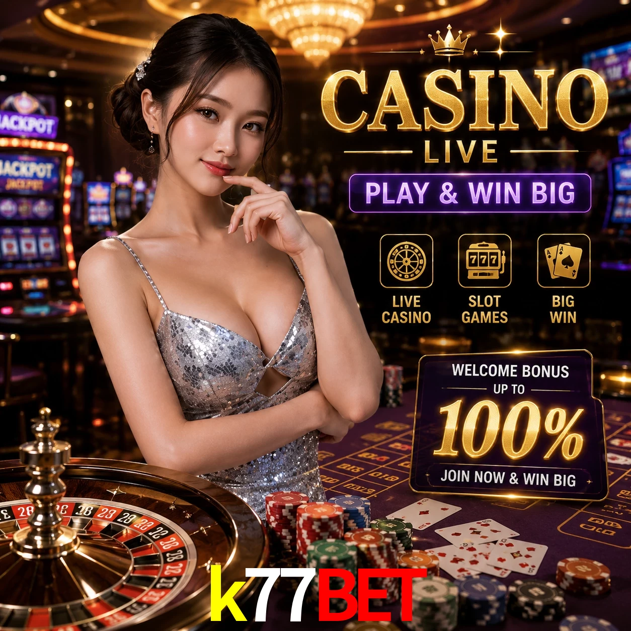 Aplicativo móvel k77bet para iOS e Android